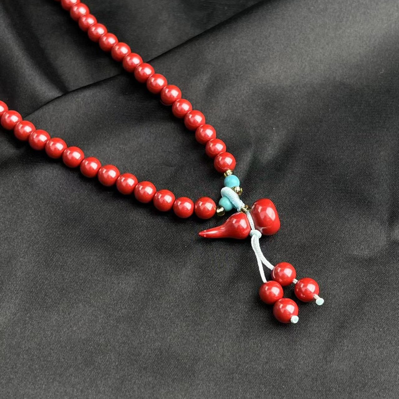 含辰砂工艺品TT1220-2222-22756朱砂珠串（一件/多样性发）K