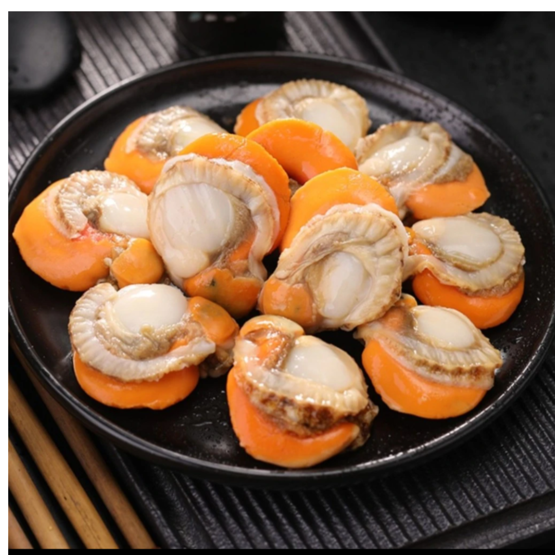 园园家新鲜扇贝肉无沙肉栉孔贝肉质饱满速冻发 400g/包到手 5 包