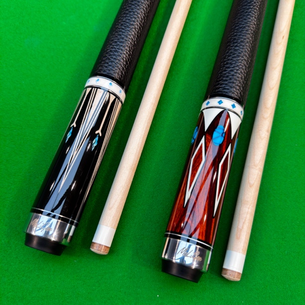 摩力根星空斯诺克科技标花大头杆台球器材分体实木九球杆台球杆