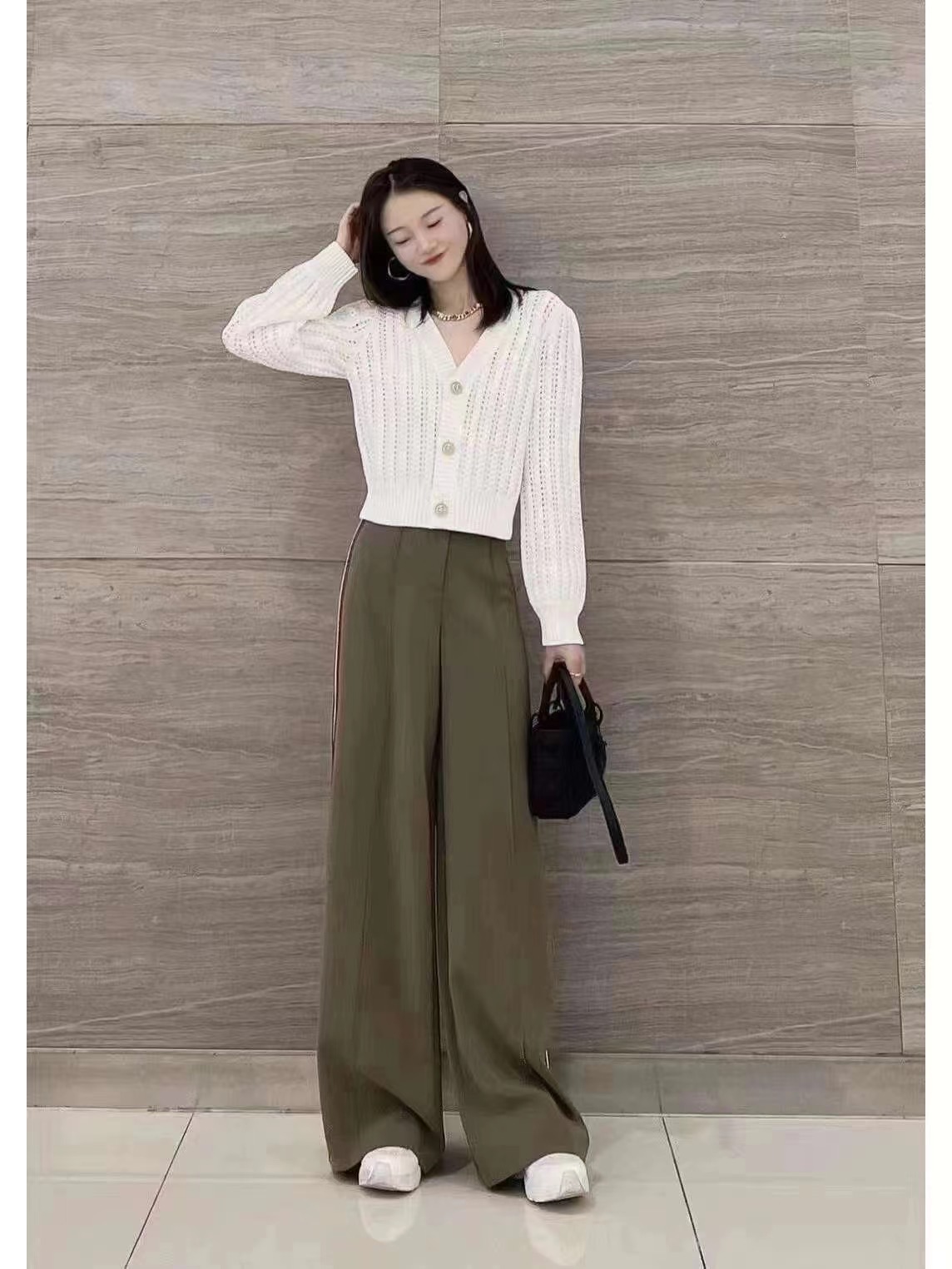 阿家 经典面料直筒裤阔腿裤（不退换）