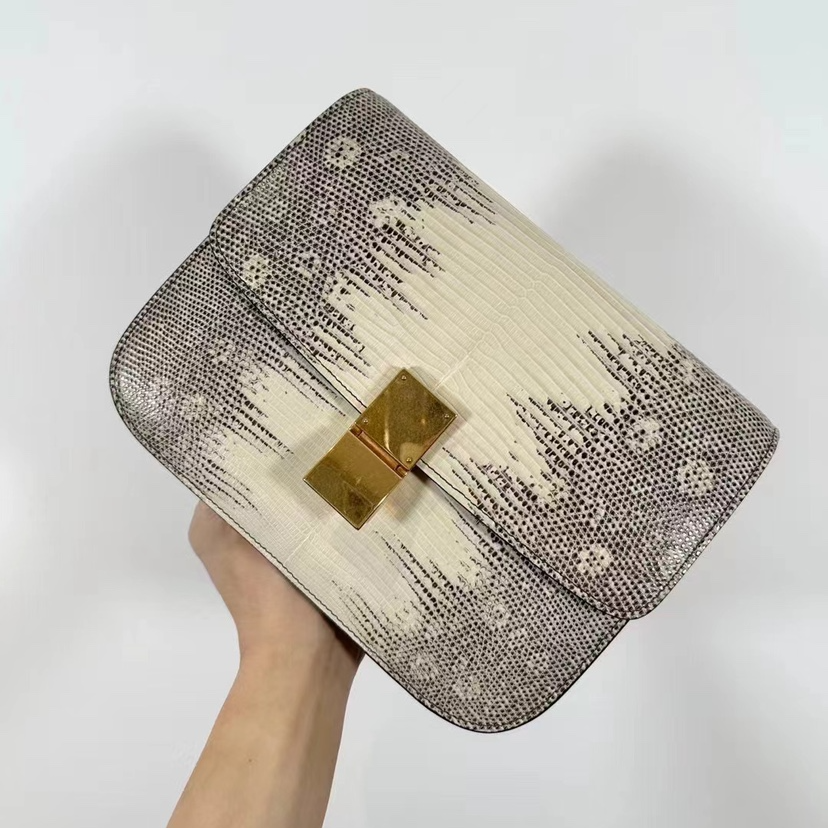 99新  【小花Han】CELINE BOX 喜马拉雅 蜥蜥皮 包