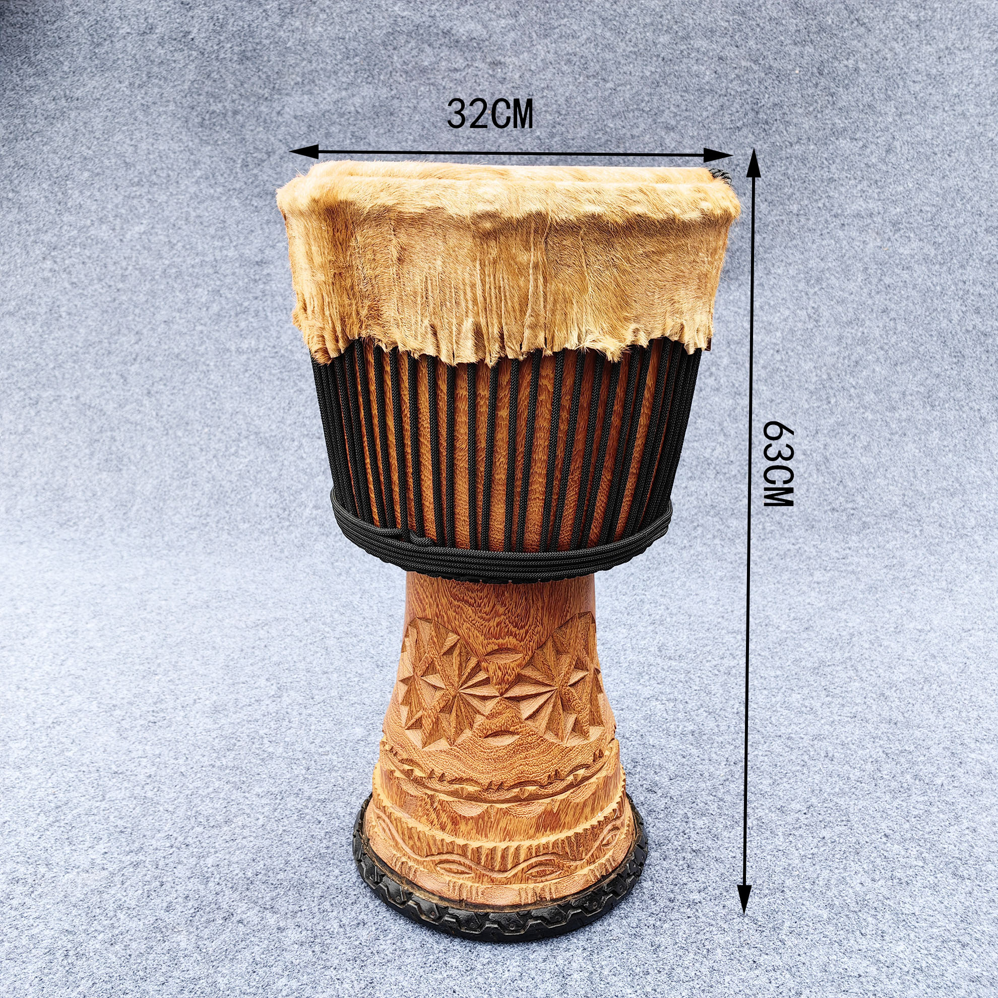 本拓13寸纯手工进口西非原产巴拉凤材质舞台演奏专业大师鼓非洲鼓