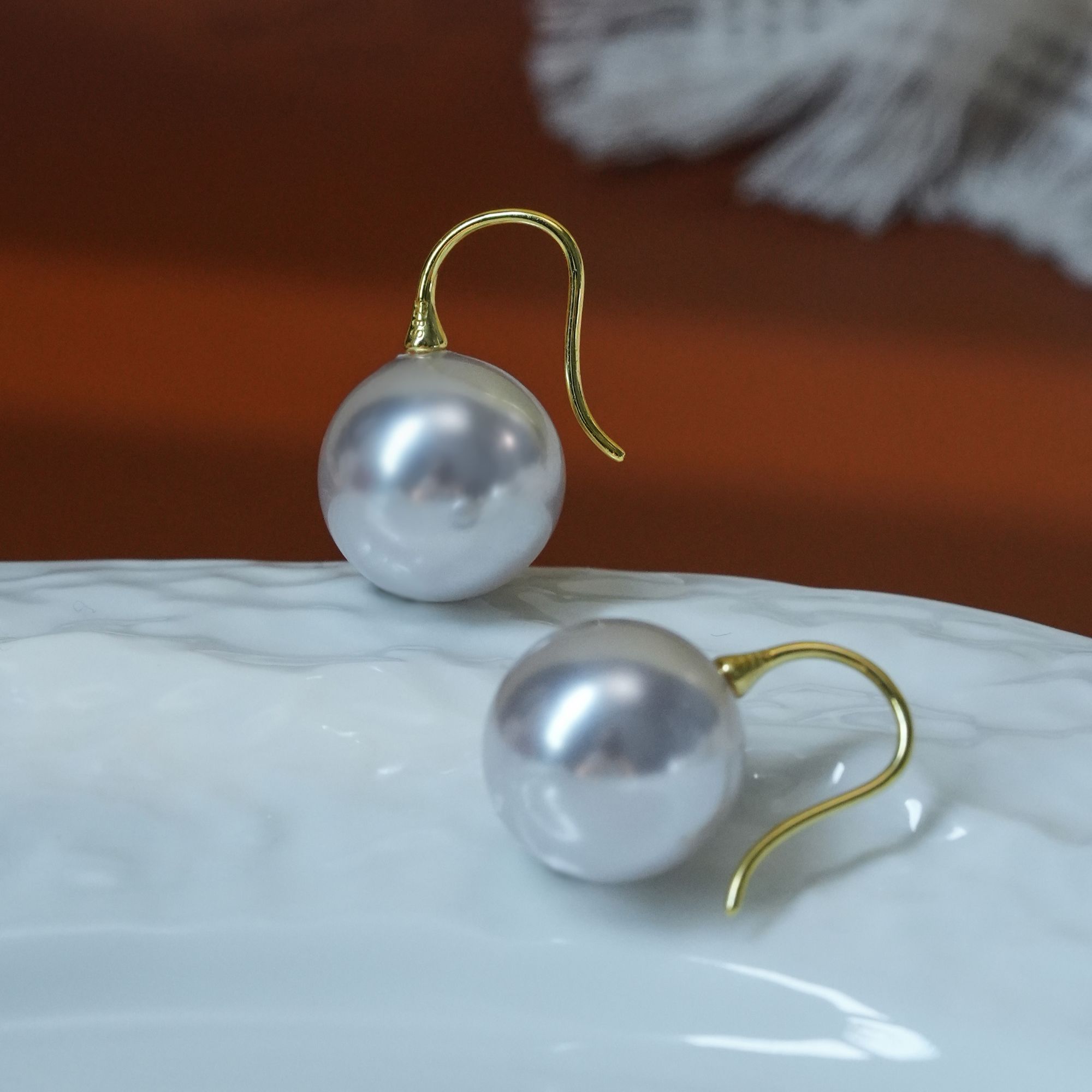 925银耳饰 优雅曼塔玫瑰紫珠耳钩女高级感经典百搭法式耳环