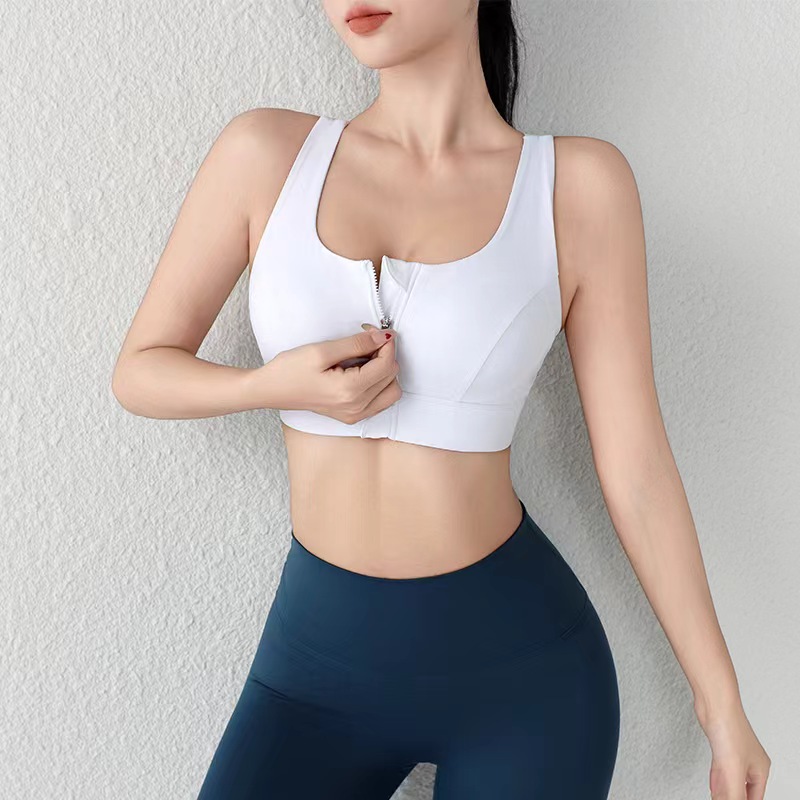 大码夏季薄款背心<拉链款>运动训练外穿美背大胸防震高强度一体式