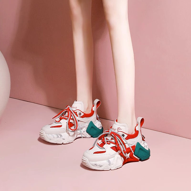 韩版网红炸街老爹鞋女ins潮牌2024新款秋冬季厚底内运动休闲女鞋