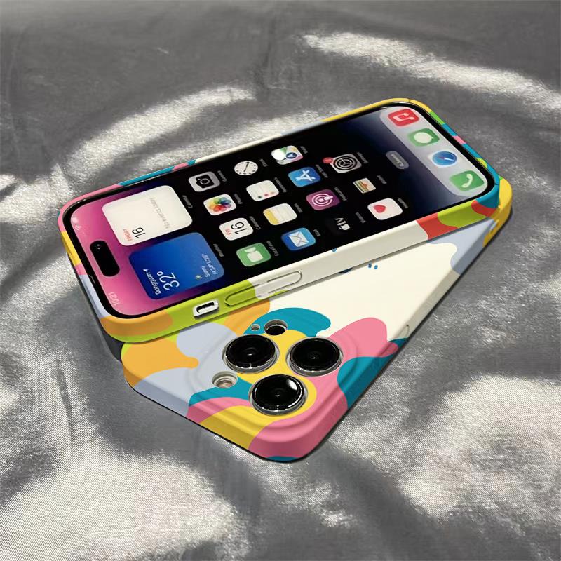 巧壳创意彩色火焰菲林壳苹果13promax手机壳iPhone14全包精孔12硬