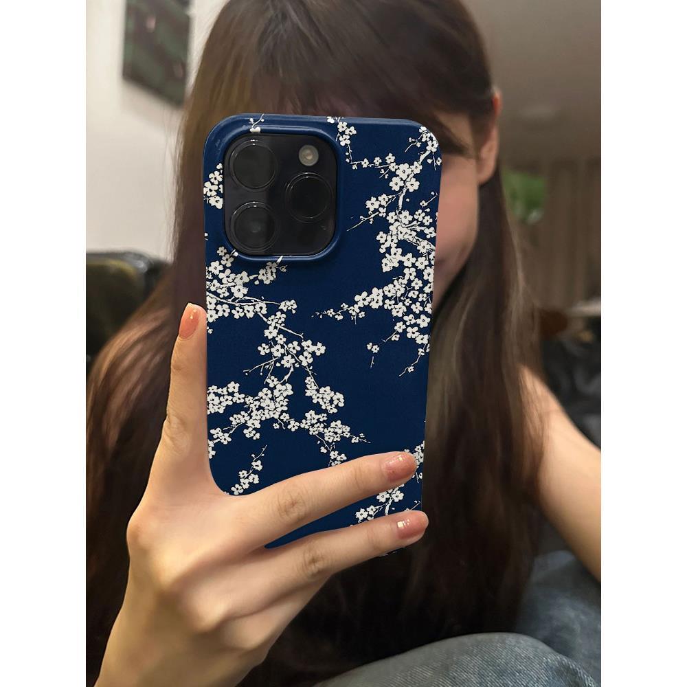 巧壳苹果新款iPhone131514promax菲林11小众高级白梅花颜值手机壳