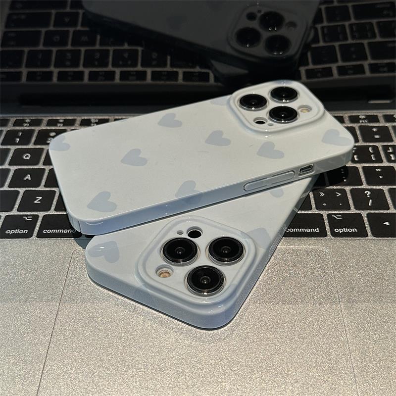 巧壳满屏爱心苹果14保护套iphone13promax保护套1211菲林XS手机壳