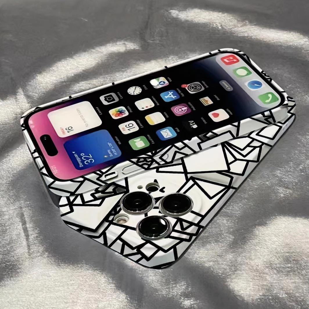 巧壳简约方块iphone14菲林壳苹果11promax手机壳1312硬壳XS男XR8P