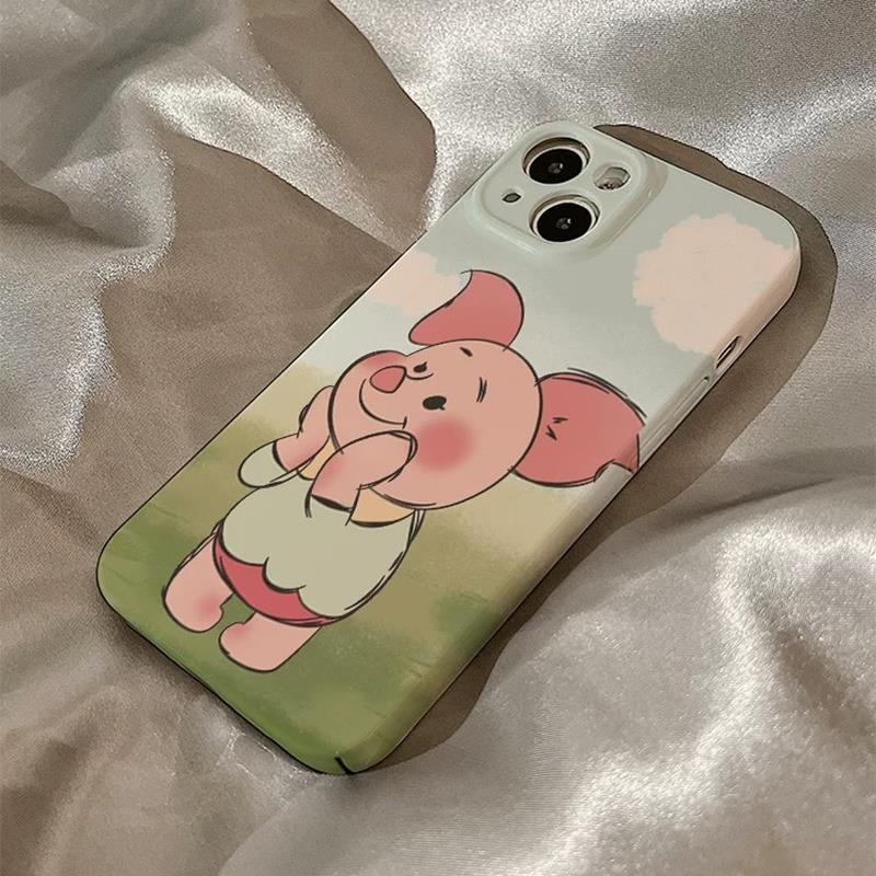 巧壳草地皮杰猪菲林壳苹果14手机壳iphone13全包精孔12promax11硬