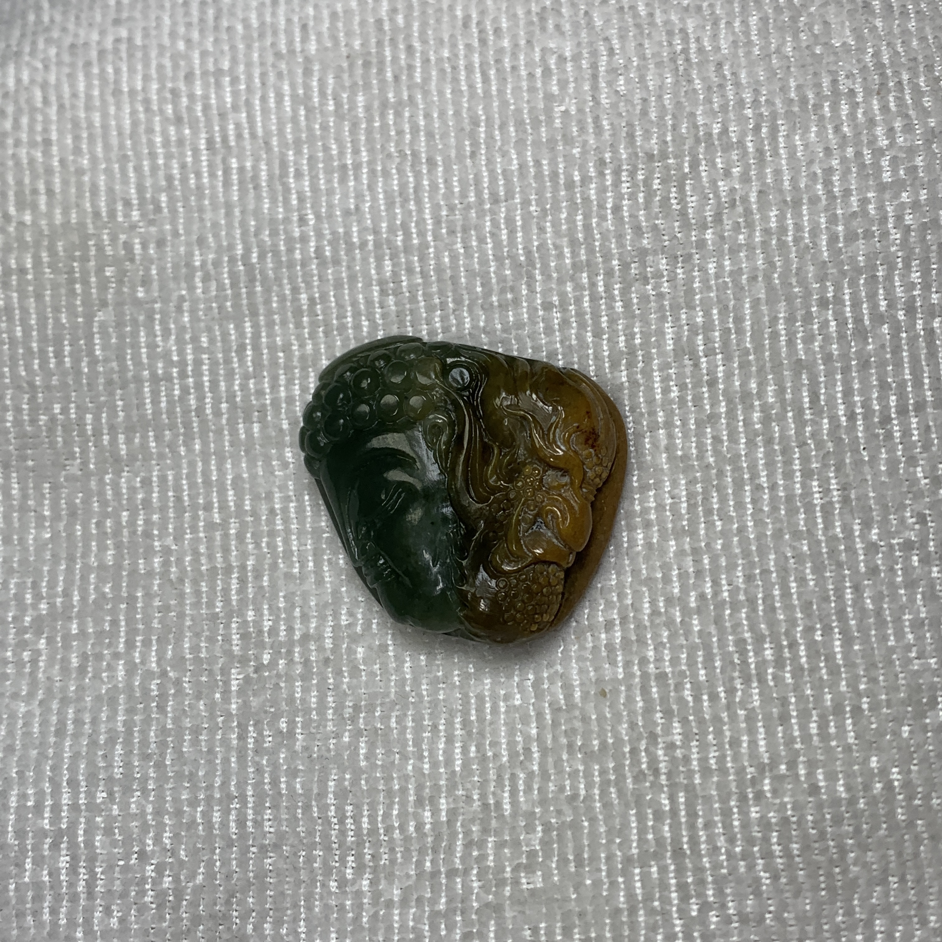 析木河磨玉佛魔一念之间原皮原色吊坠