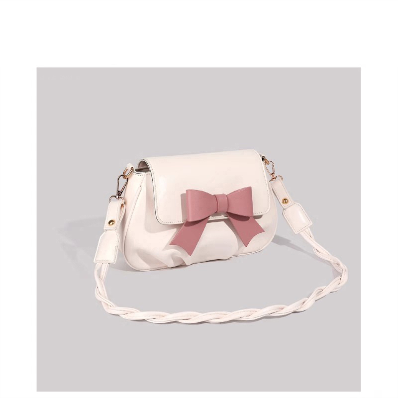 【小扬哥推荐】2024新款单肩包高级感小众设计百搭蝴蝶结斜跨包女