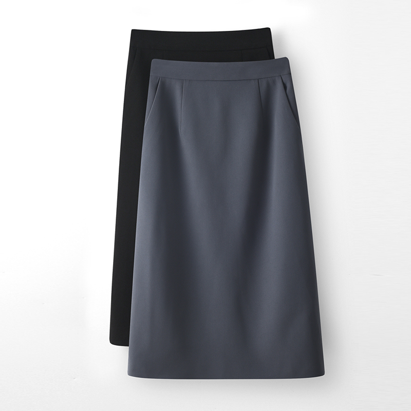 【松紧腰】气质时尚高腰显瘦半身裙女夏秋百搭中长款A字包臀裙23209