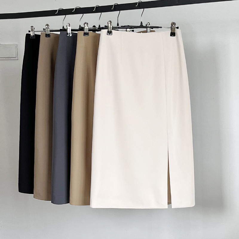 【前开叉】气质高腰显瘦百搭西装秋冬女春夏中长款a字包臀裙23192