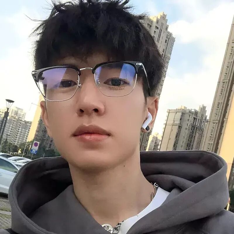 半框眼镜男款潮牌近视斯文败类理工男痞帅眼镜框眼睛防蓝光平光镜