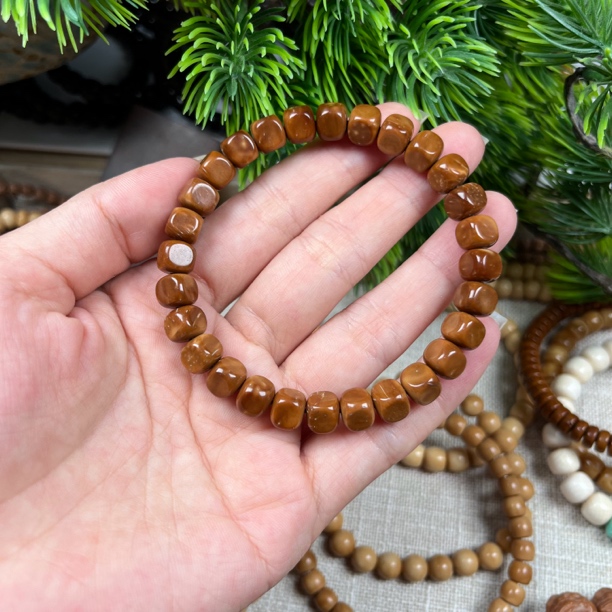 精品库克菩提六方方糖单圈手串 文玩好物 