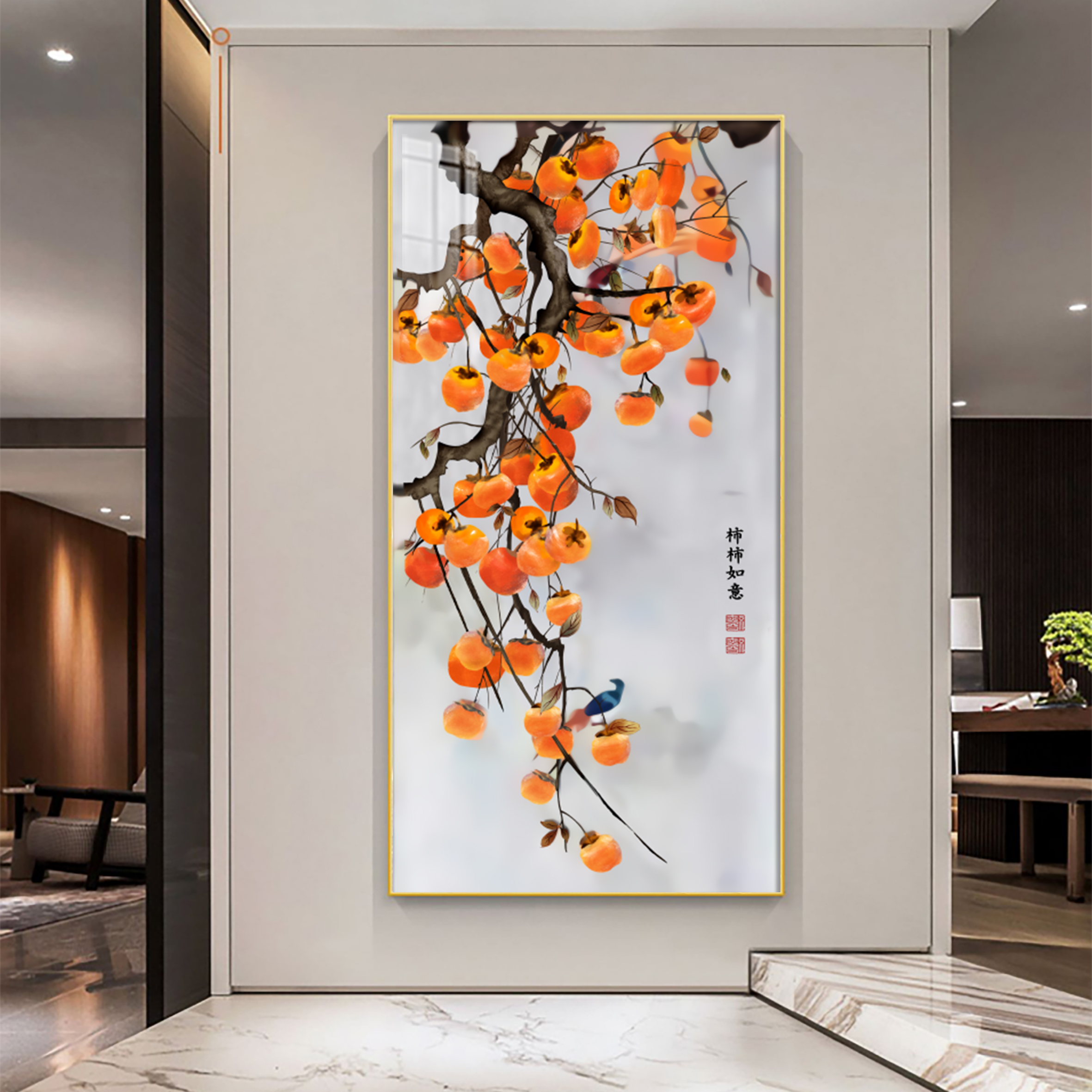 法罗迪【事事如意】新款玄关挂画客厅装饰玄关挂画2025最新款高级感