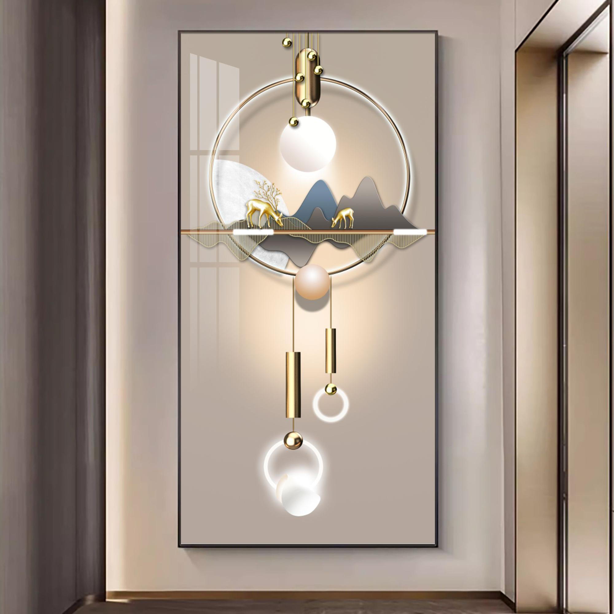 法罗迪【艺术人生】玄关装饰画玄关挂画2025最新款高级感轻奢壁画