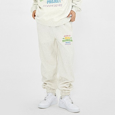 MAMR刺绣休闲运动百搭长裤长袖时尚卫衣白色连帽潮流运动简约秋季