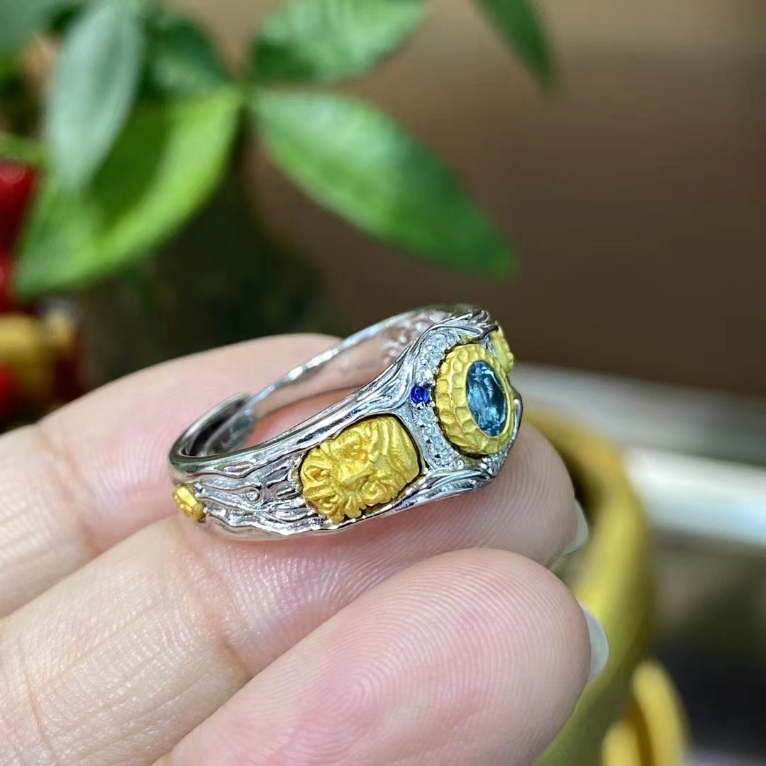 925银戒指 壹加小羊|925银戒指 扎基拉姆银开口戒指