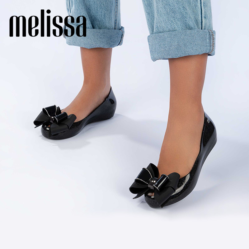 Melissa梅丽莎新款蝴蝶结鱼嘴款通勤女士单鞋33551