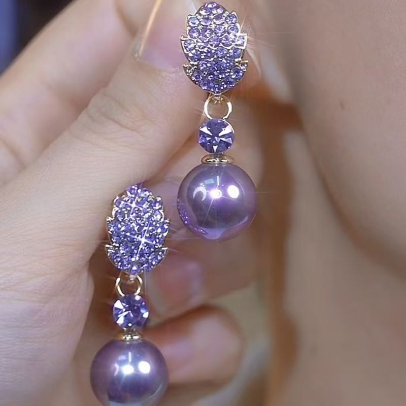 【轻奢好礼】紫色女小众设计高级感百搭耳饰礼品套组