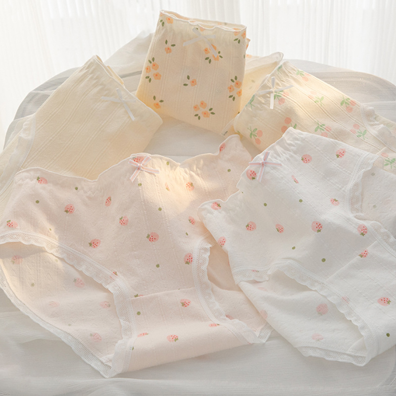 新品A类婴儿棉内裤女7A抗菌内裆純棉夏透气中腰包臀学生三角裤头