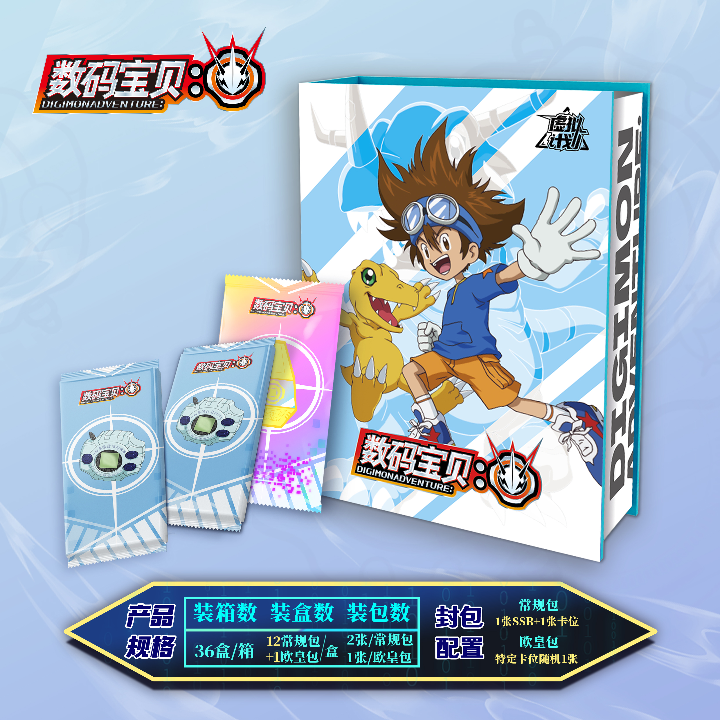 （旺财3）3包【虚拟计划】数码宝贝 （国产二创卡）收藏卡牌 同意代拆