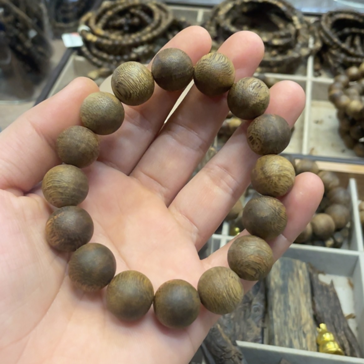 【闪购商品】沉香F****L奇楠佛珠单圈1.5标准珠