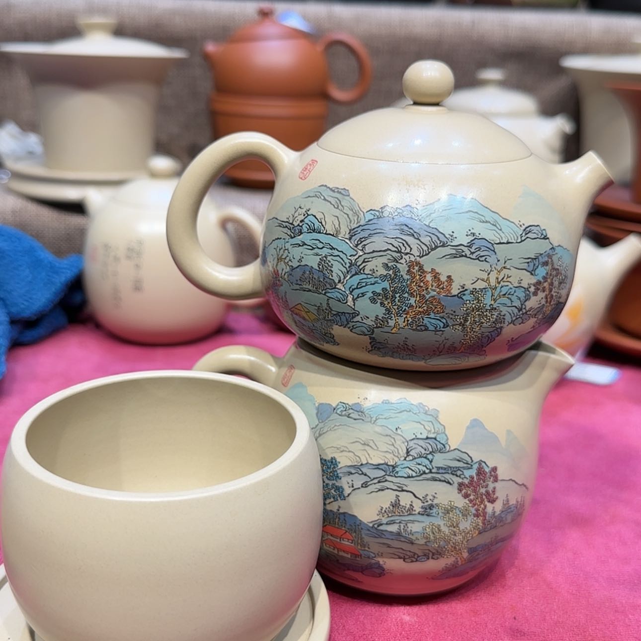 【闪购商品】陶瓷壶老***业天龙一套白泥
