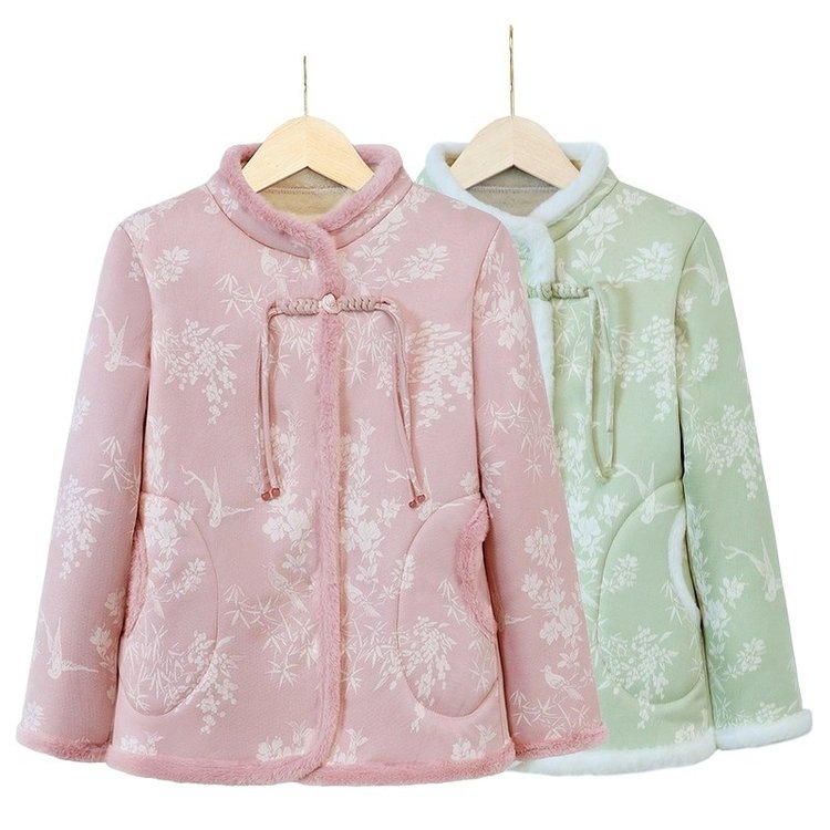 妈妈新款冬装加绒加厚棉袄国风保暖棉服洋气唐装棉衣女