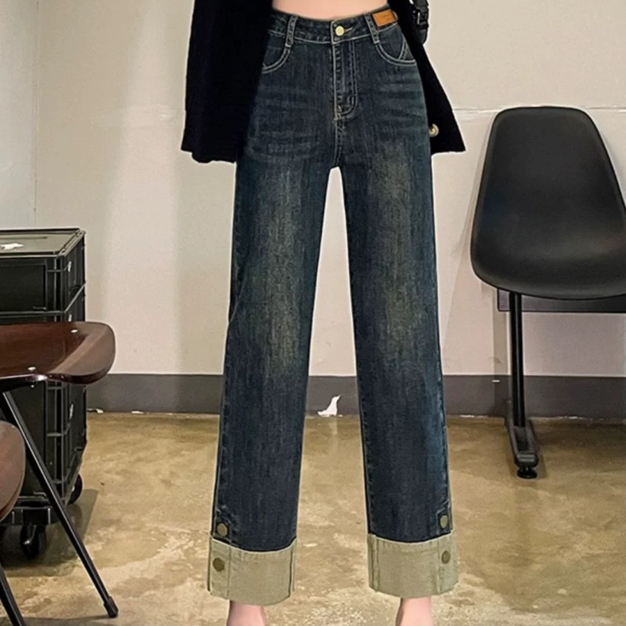 G冬季阔腿裤牛仔裤维拉裤