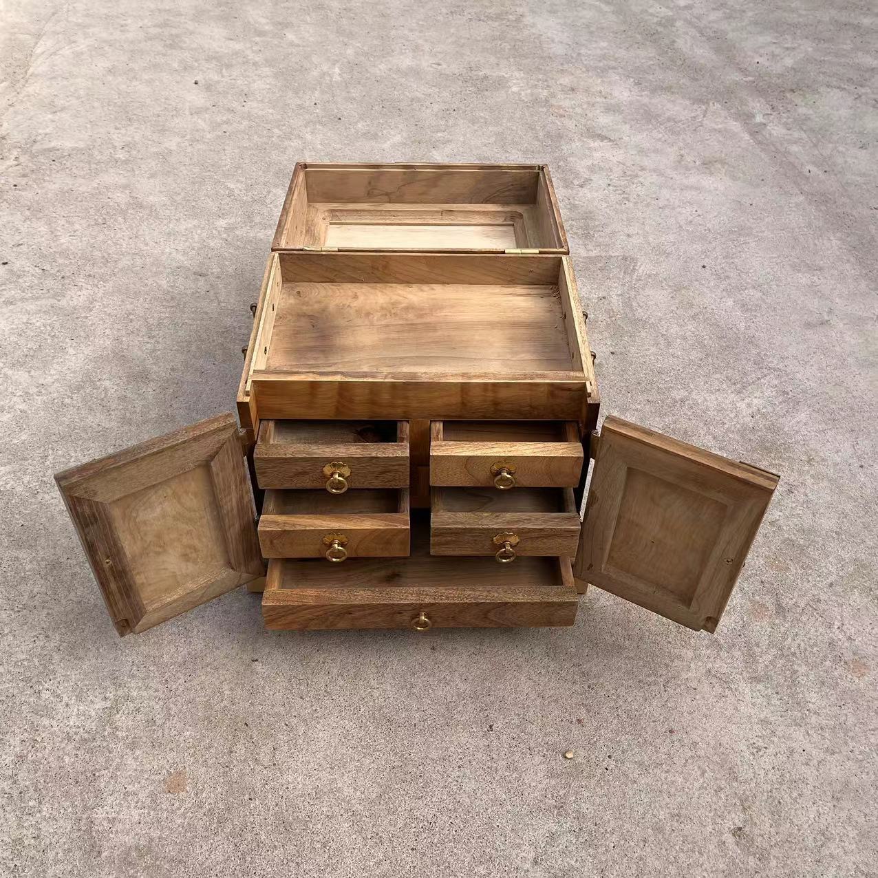 【金丝楠木】全榫卯工艺新中式复古款官皮箱家用古典稳固耐用多功能