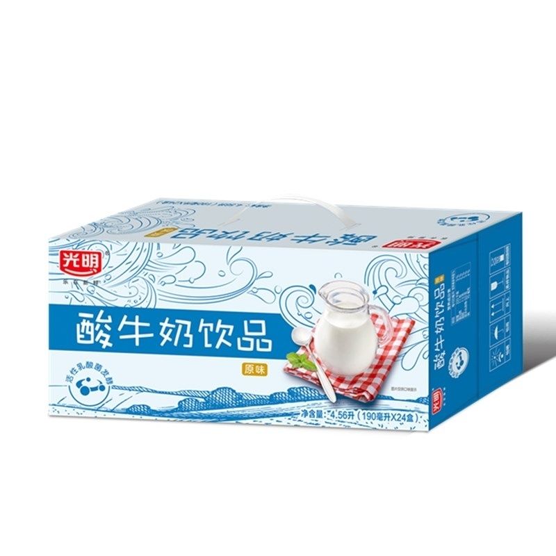 光明酸牛奶原味酸奶饮品 190ml*24盒
