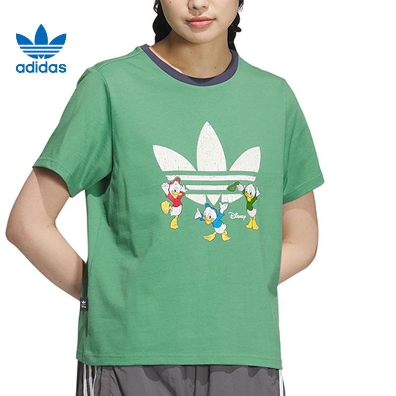 【夏日户外】adidas阿迪达斯三叶草女子运动休闲短袖T恤JP1427