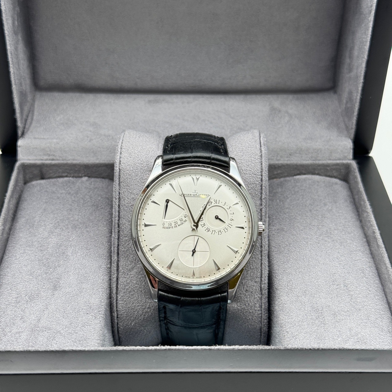 99新 Jaeger-LeCoultre/积家 超薄大师系列腕表 时点半 男士气质