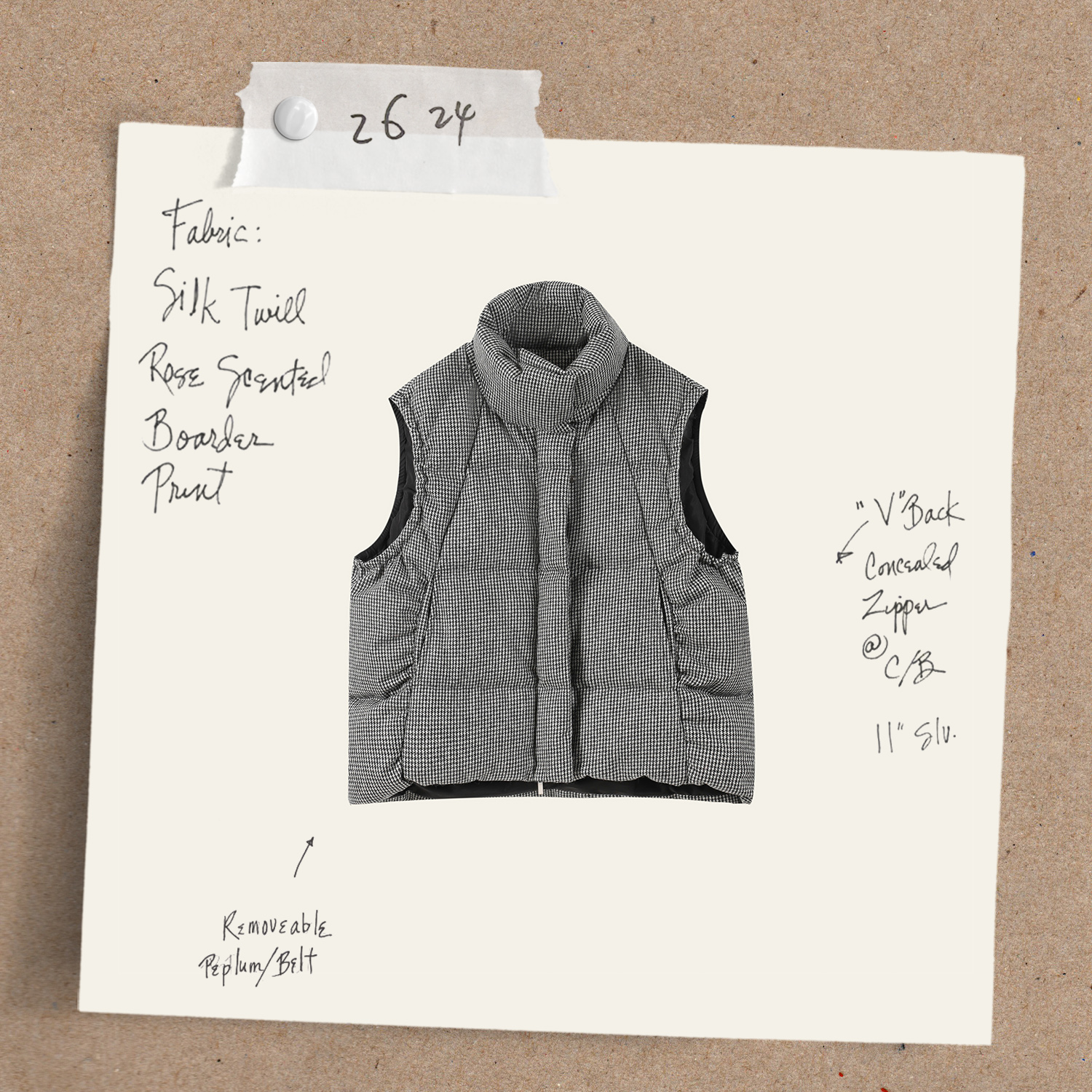 【太空漫游】50羊毛+羊毛内胆千鸟格宽松保暖马甲S31199