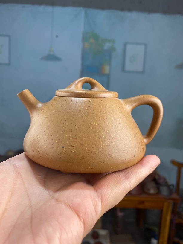 段泥子冶石瓢茶具紫砂茶壶紫砂壶200豪升小容量泥壶泡茶壶黄段泥