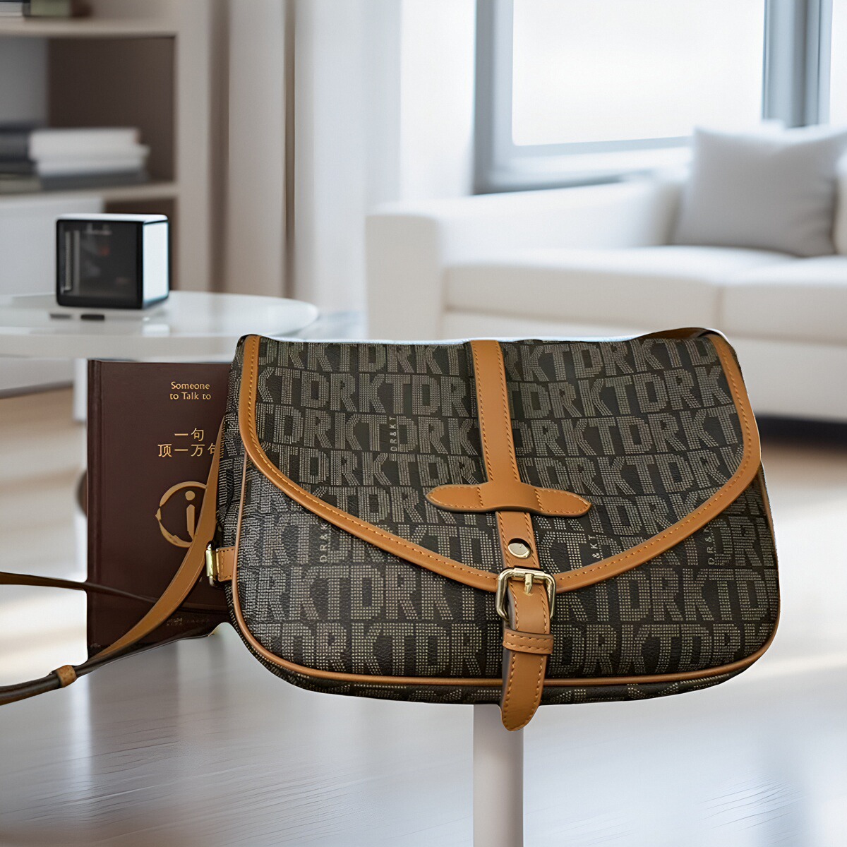 DR-383 新款轻奢时尚百搭双子星双面斜挎包