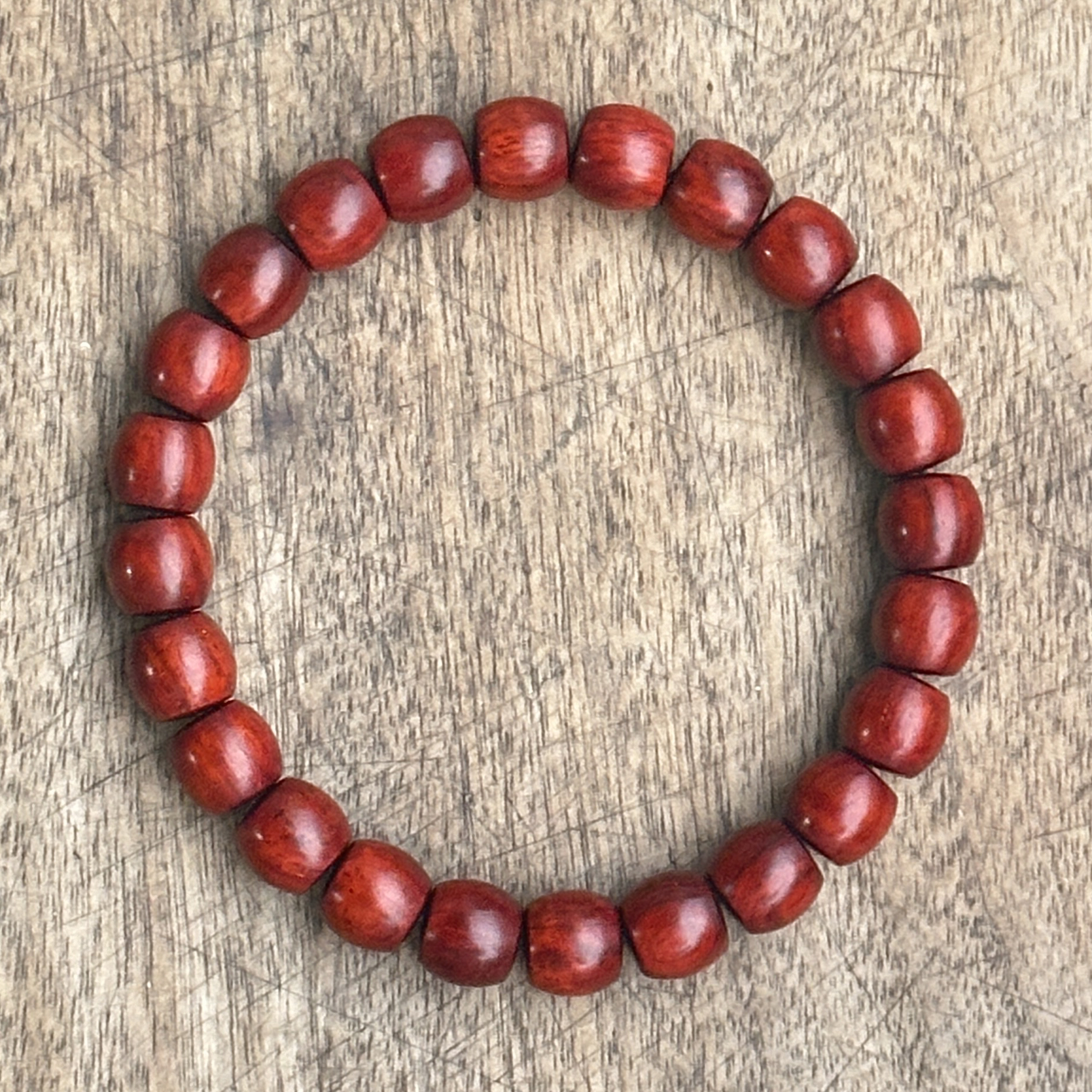 【新开泥料】印度小叶紫檀 8.5*9mm 精工直切 单圈 【X103102】