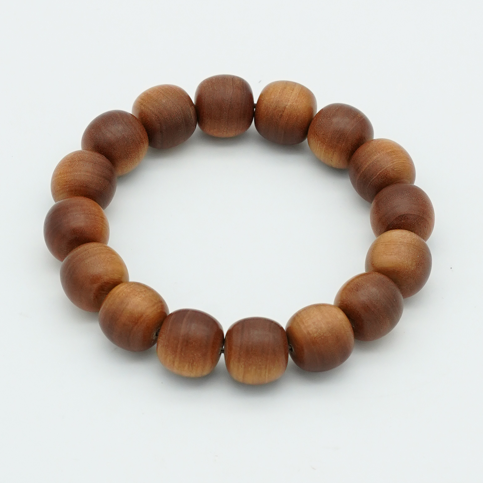 【沉 水级】印度老山檀1.3*1.4cm黑肉虎皮横纹老型珠单圈 【L202531】