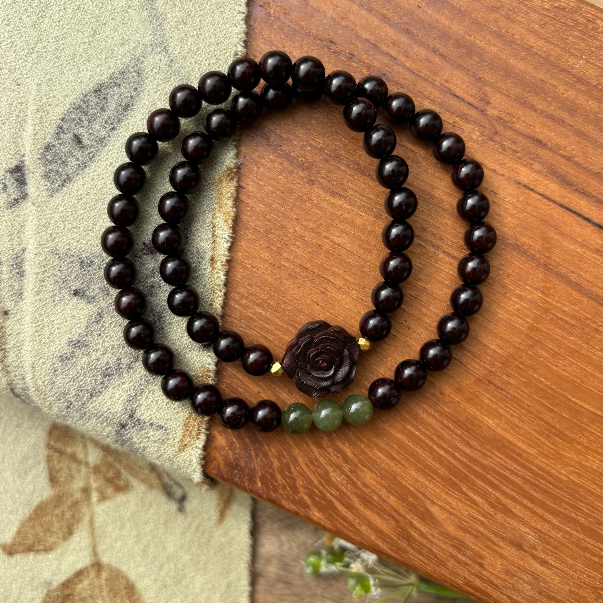 【紫玫瑰】印度小叶紫檀 0.6cm双圈 【X112210】