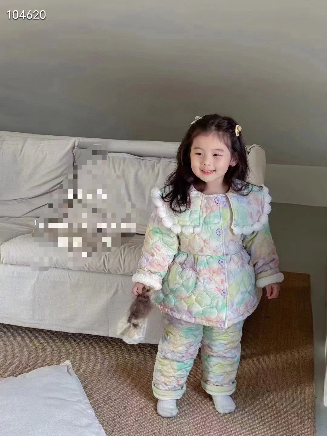 女童棉服套装加厚冬季 D21