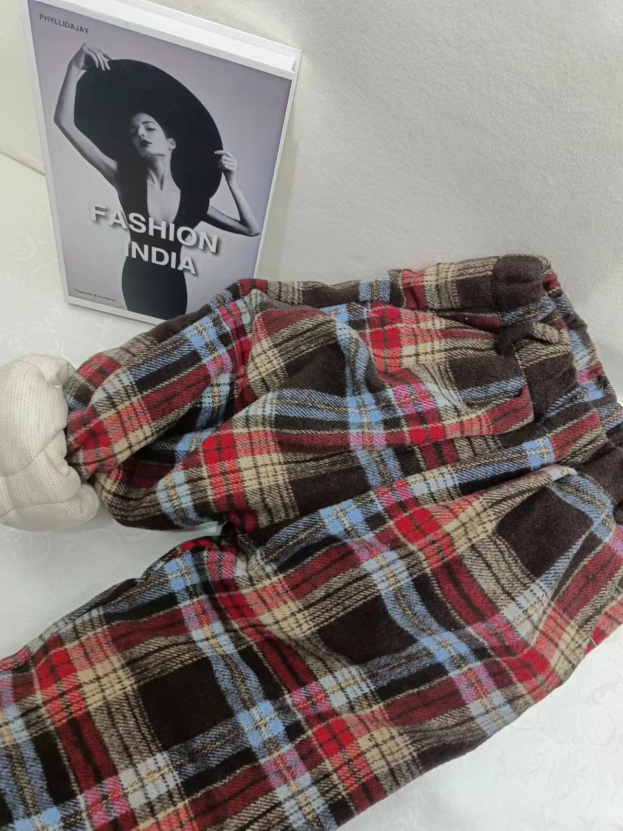 儿童加厚格子裤冬季休闲百搭 E13