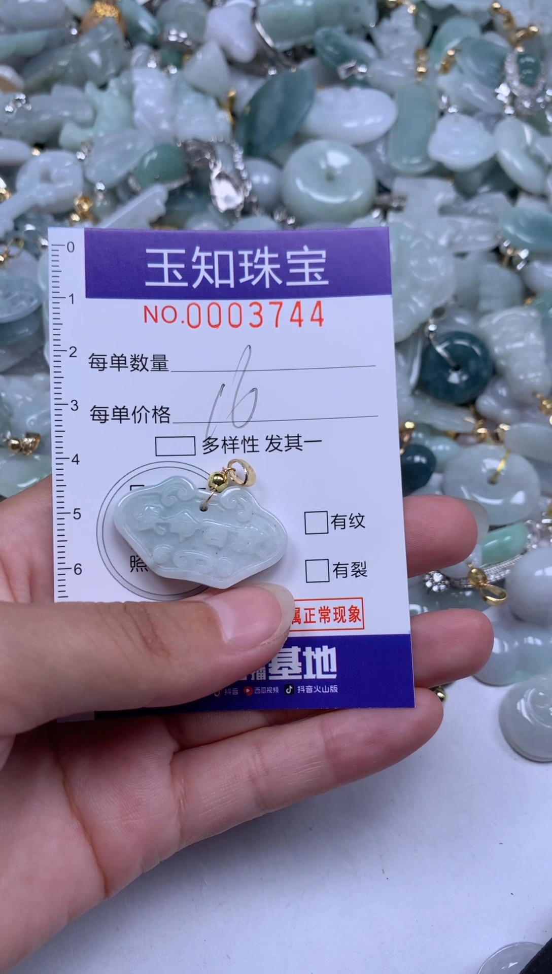 【闪购商品】翡翠颈饰未镶嵌3744去