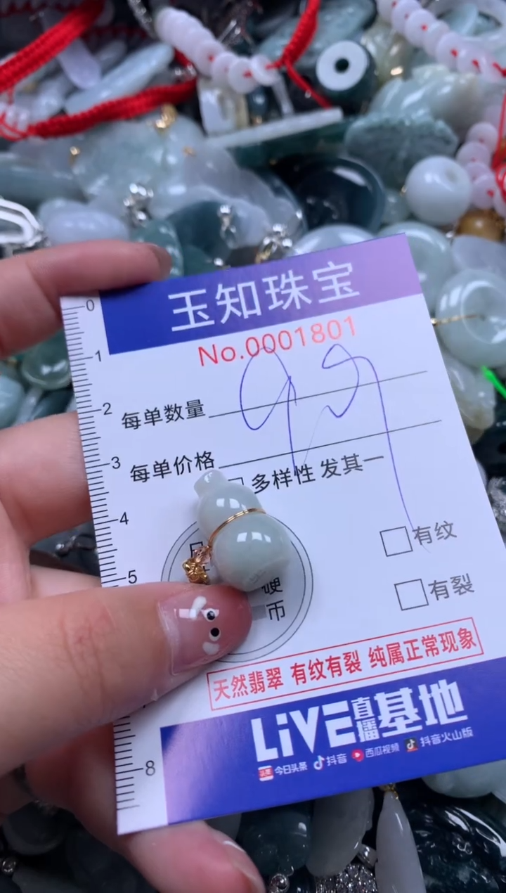 【闪购商品】翡翠颈饰未镶嵌1801配绳子