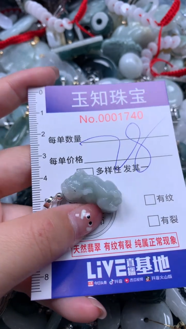 【闪购商品】翡翠颈饰未镶嵌1740配绳子