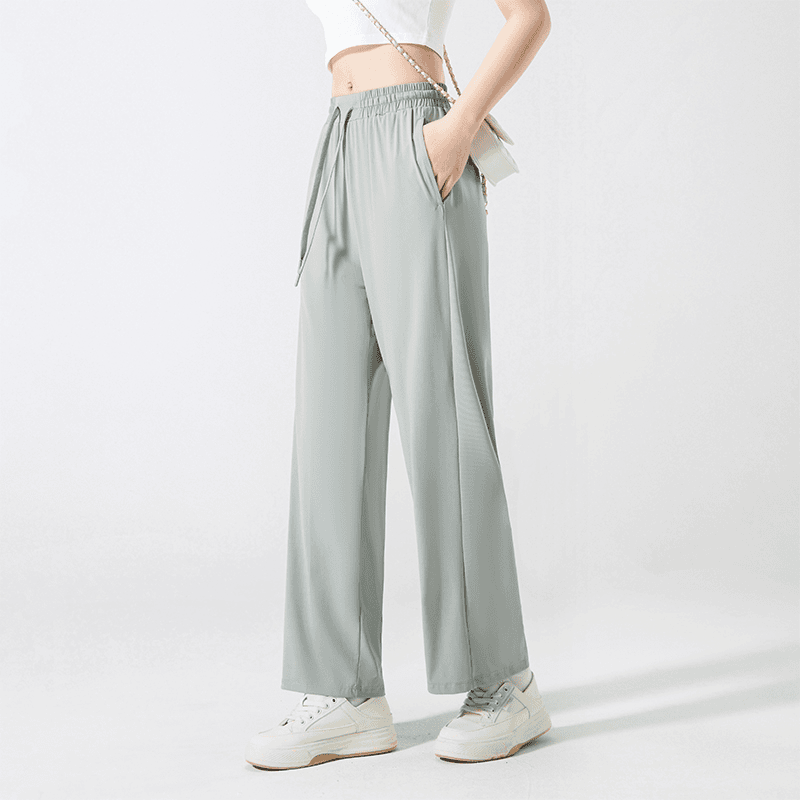 【无痕冰感】蕉下森林冰丝阔腿裤薄款高腰垂感凉爽直筒休闲防晒裤C
