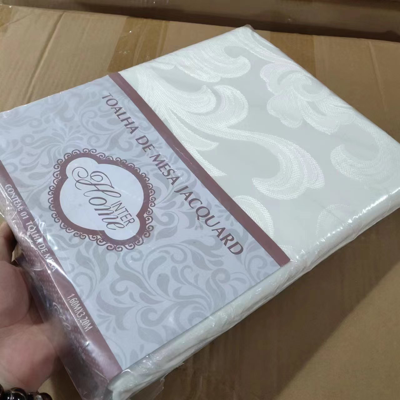 奶白色花朵 高级桌布 160×320cm