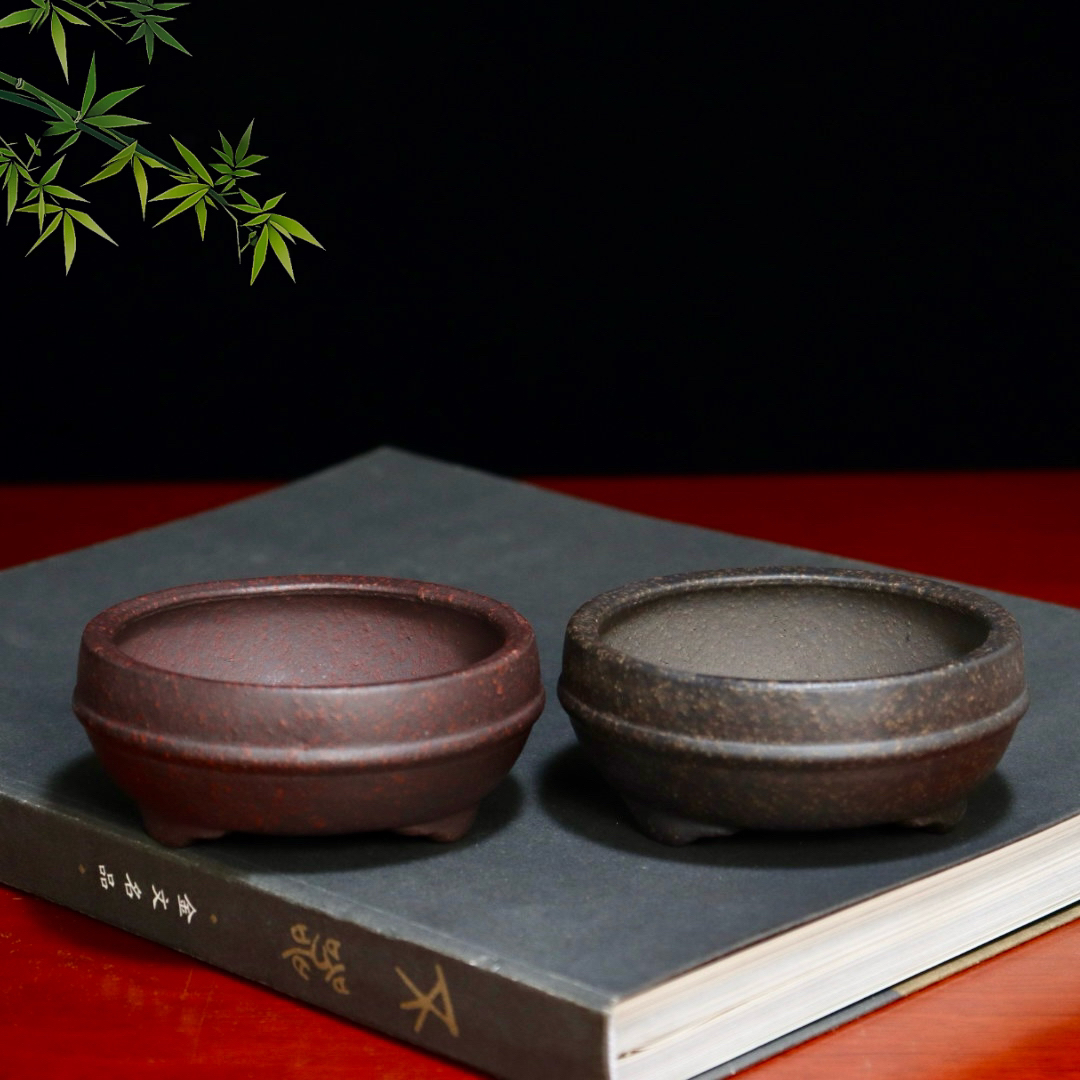 特价捡漏紫砂花盆微型掌上小号多肉菖蒲盆绿植盆栽盆景盆浅圆迷你